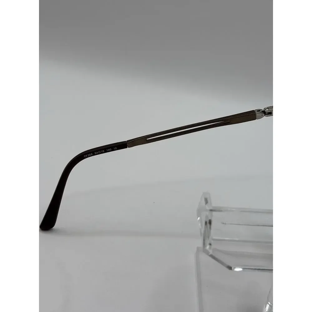 TurboFlex TF368 Brown Rectangular Sunglasses 54-18 Memory Metal Frame